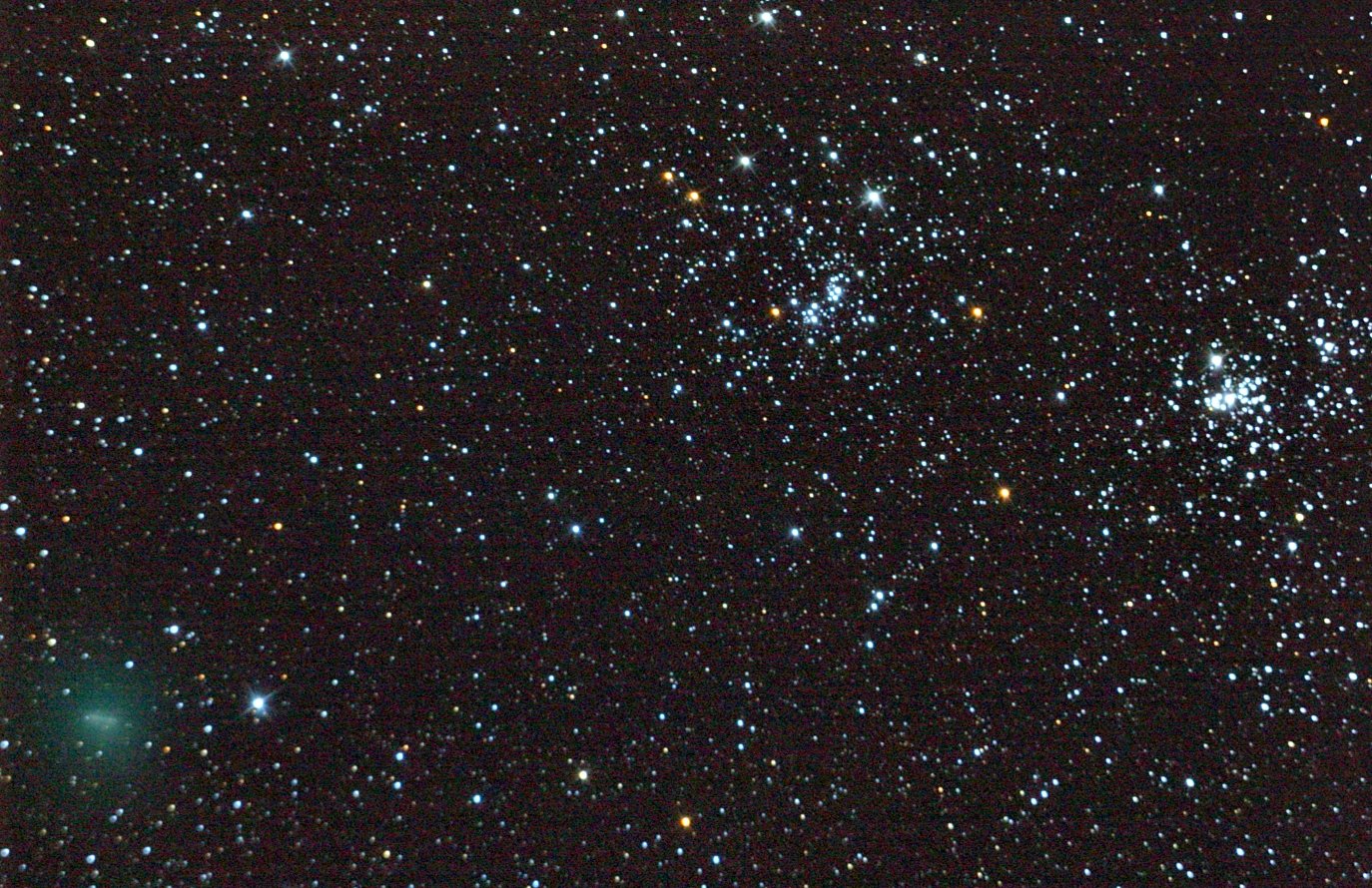 103/P Hartley comet and Double Cluster